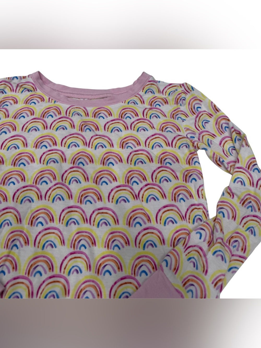 Little Sleepies Girl Pajama Top Rainbow Size 4T